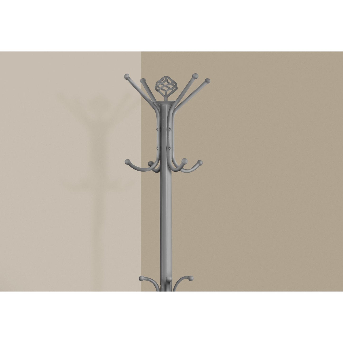 Coat Rack - 70"H / Silver Metal