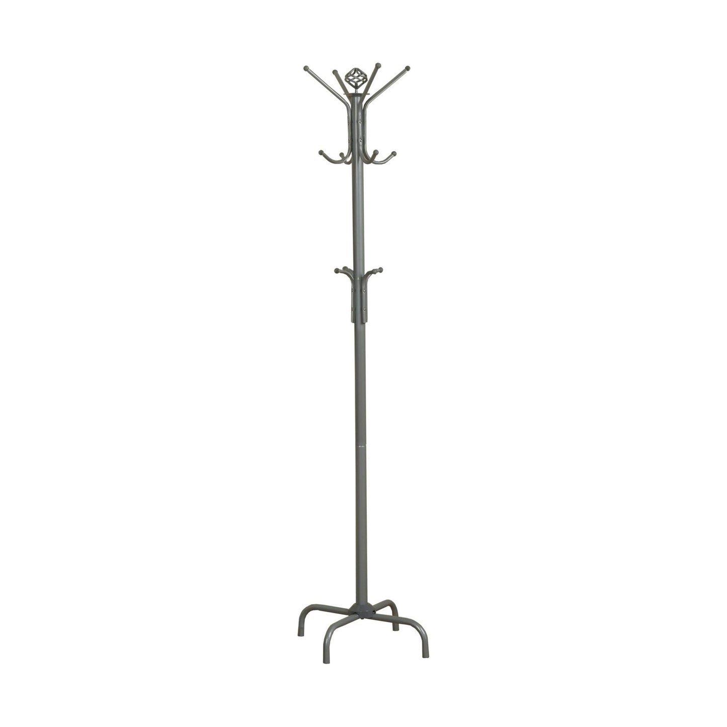 Coat Rack - 70"H / Silver Metal