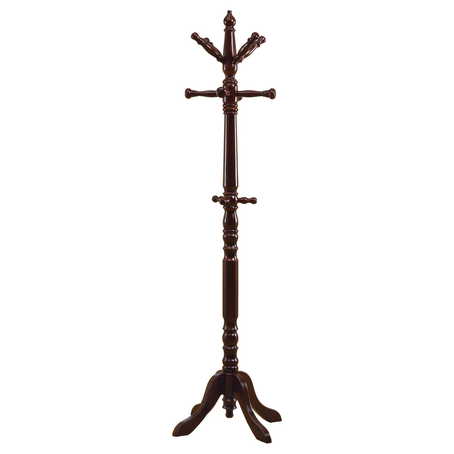 Coat Rack - 73"H / Cherry Wood Traditional Style