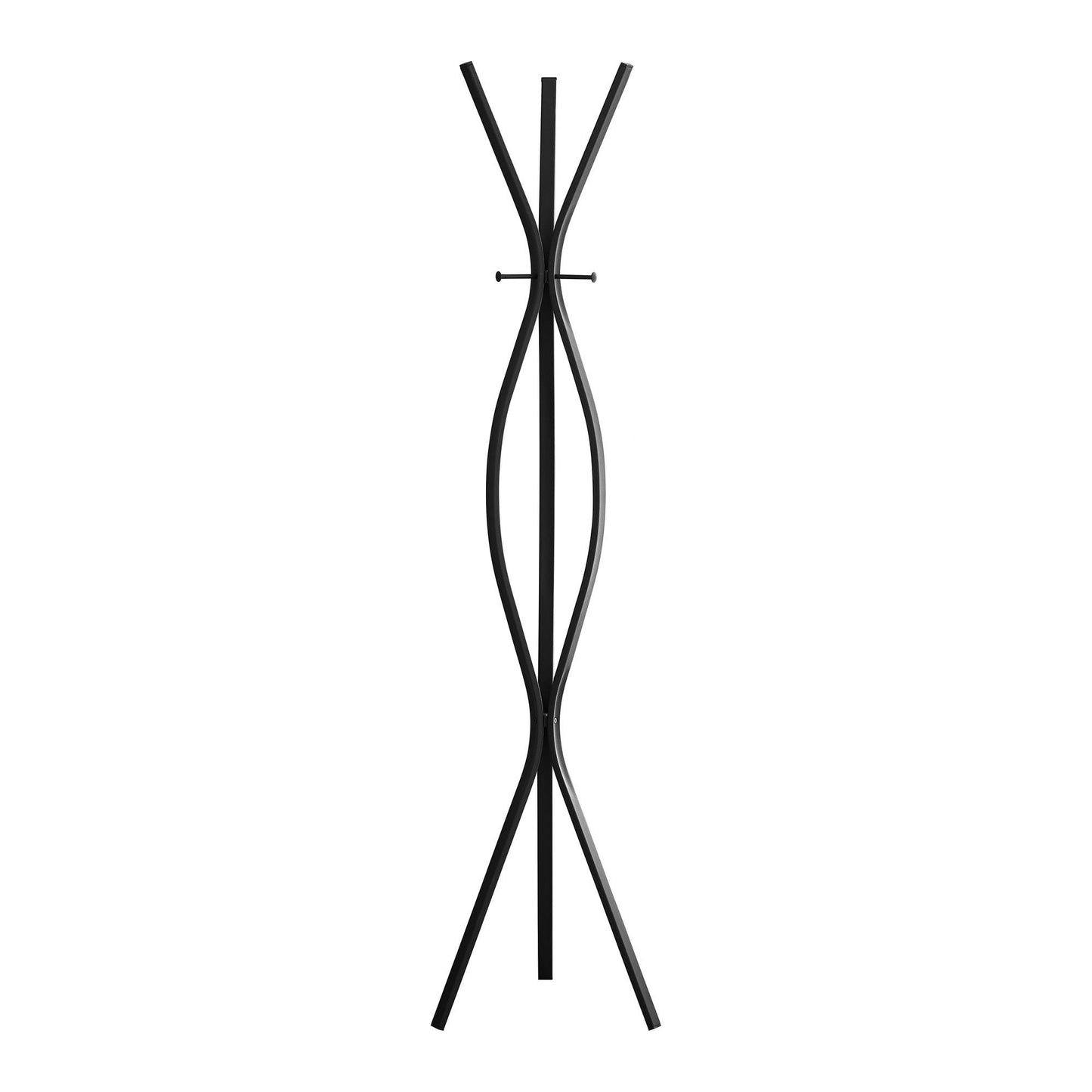 Coat Rack - 72"H / Black Metal Contemporary Style