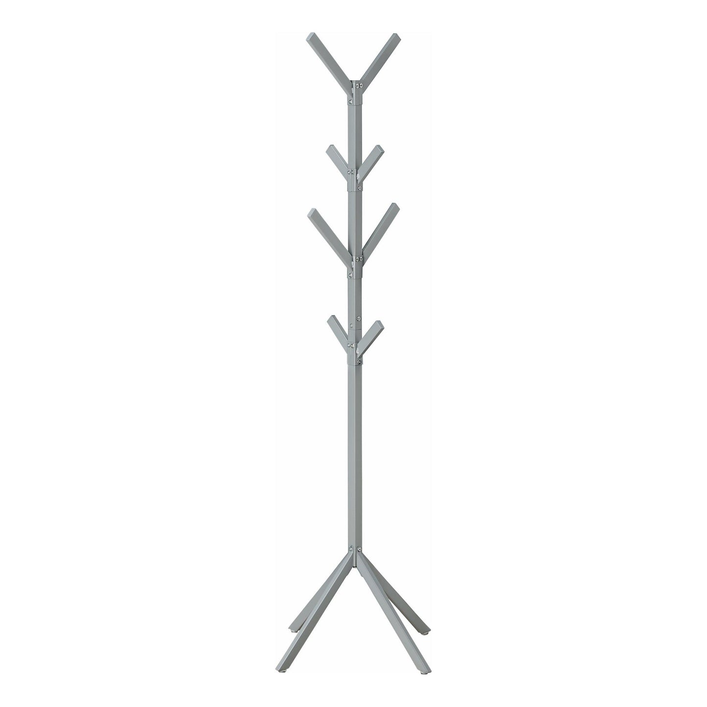 Coat Rack - 70"H / Silver Metal