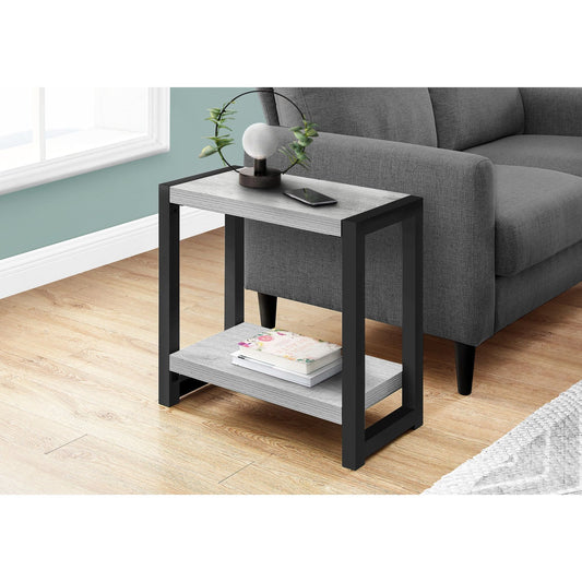 Accent Table - 22"H / Grey / Black Metal