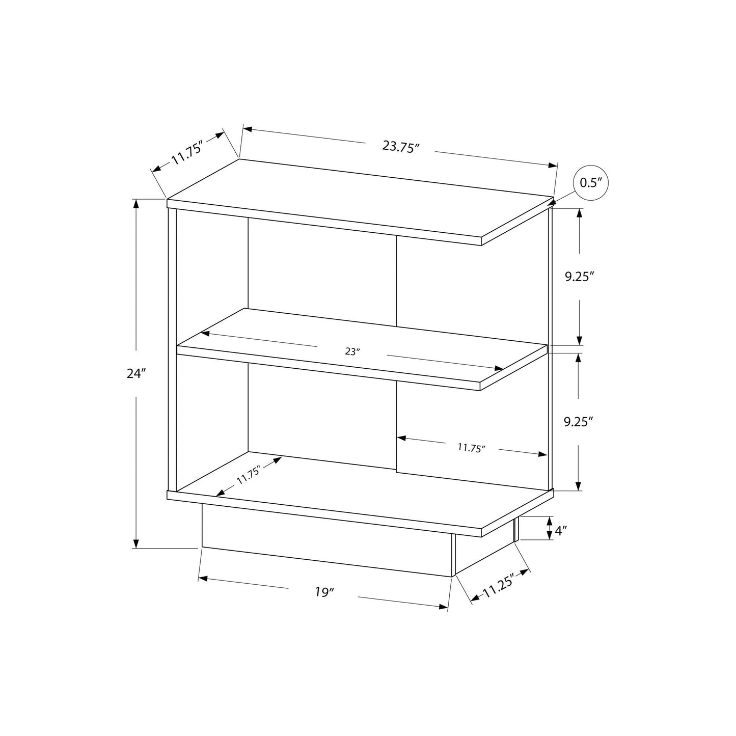 Accent Table - 24"H / Cappuccino