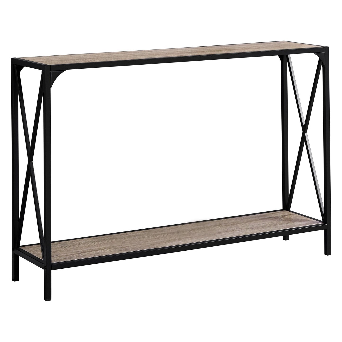 Console Table - 48"L / Dark Taupe / Black Hall Console