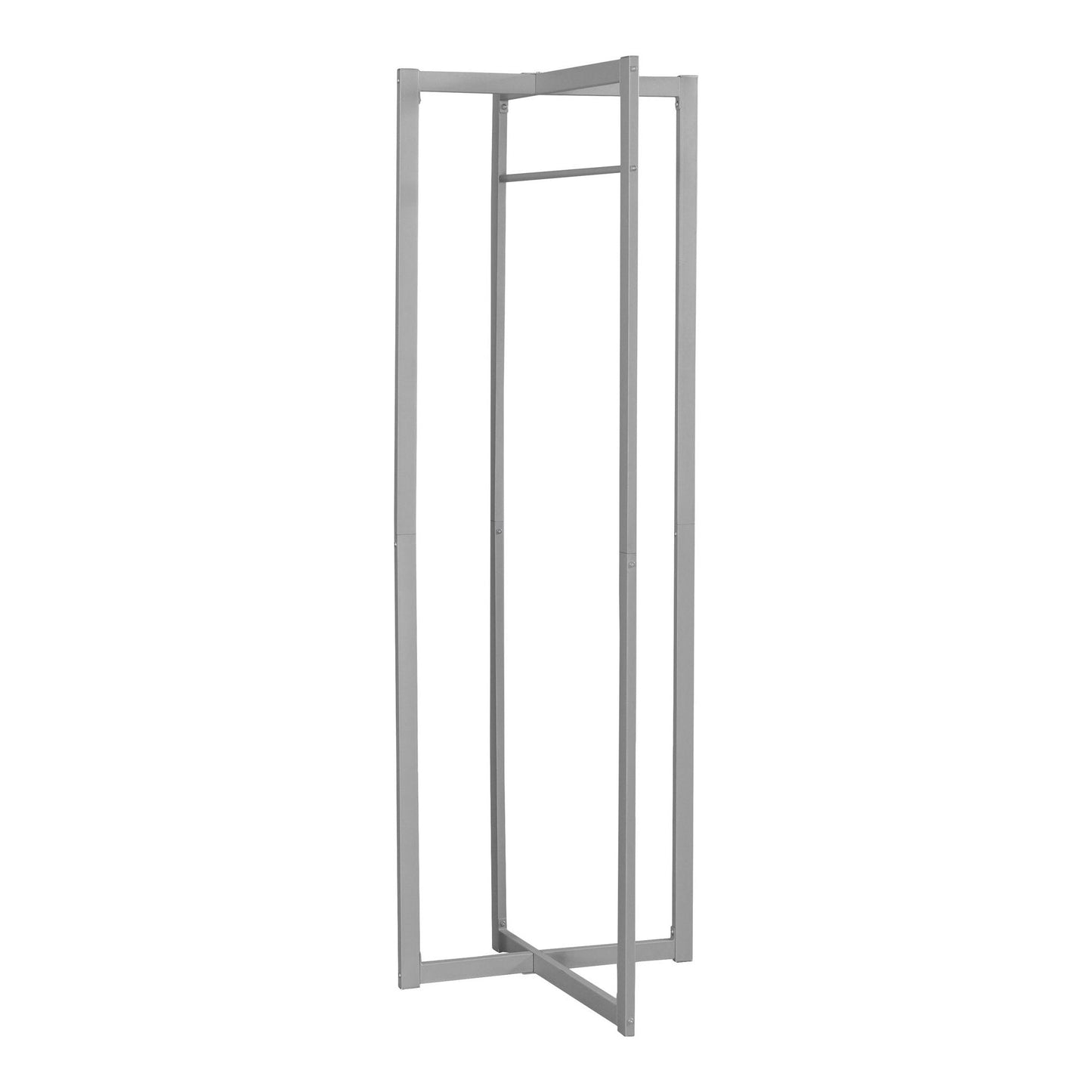 Coat Rack - 72"H / Silver Metal