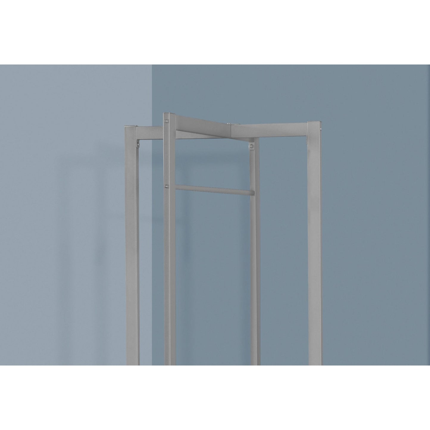 Coat Rack - 72"H / Silver Metal