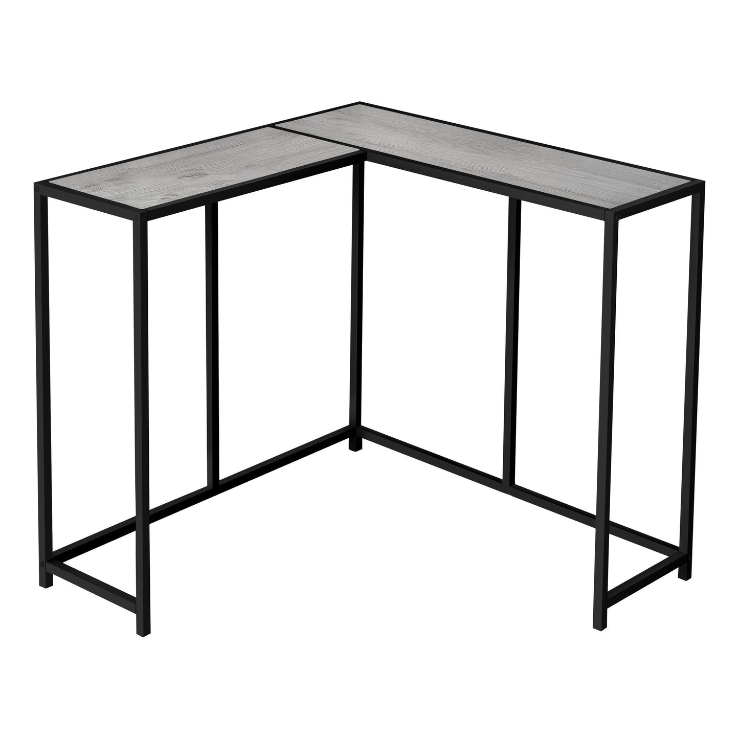 Accent Table - 36"L / Grey / Black Corner Console