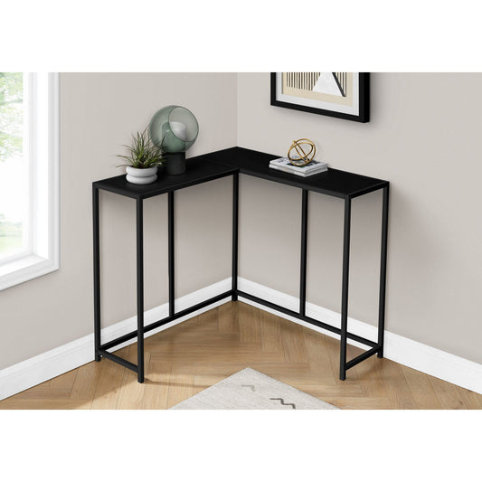 Accent Table - 36"L / Black / Black Corner Console