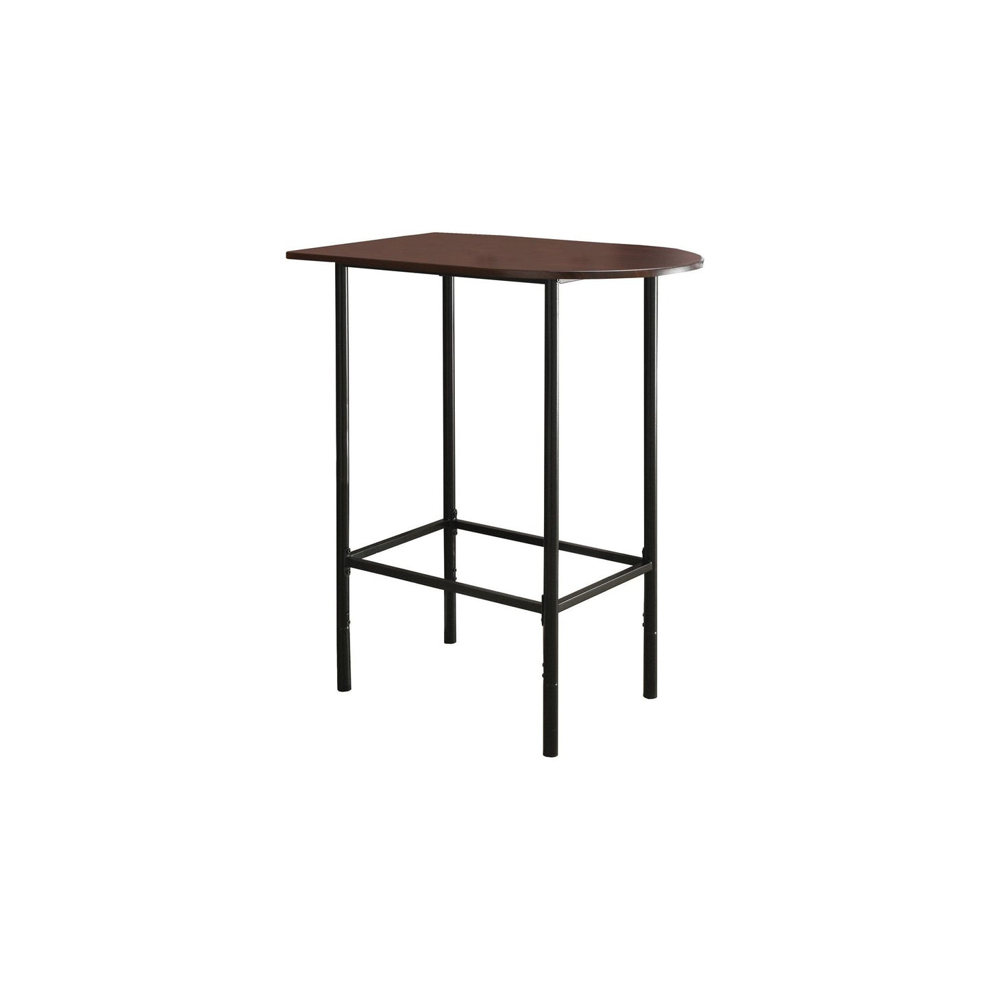 Dining Table - 24"X 36"/ Cappuccino / Black Metal Spacesaver