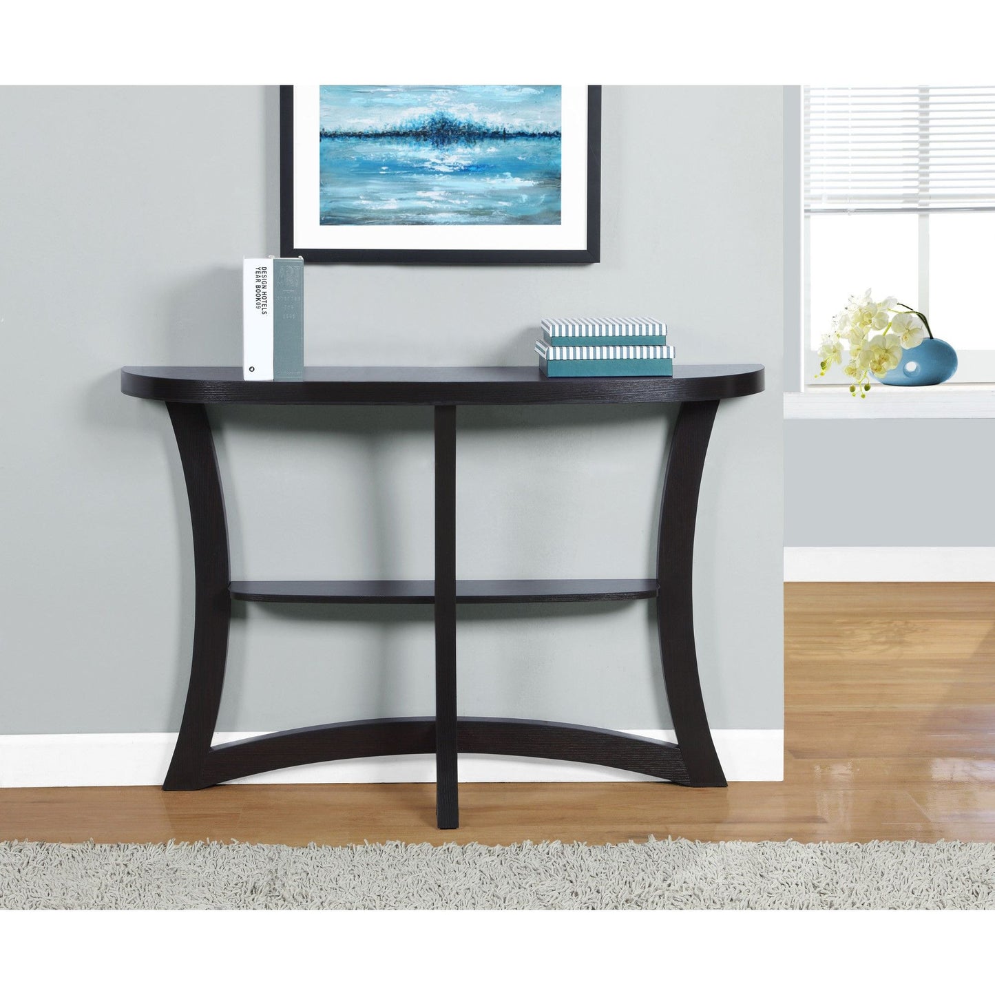 Candace & Basil Console Table - 47"L / Cappuccino Hall Console