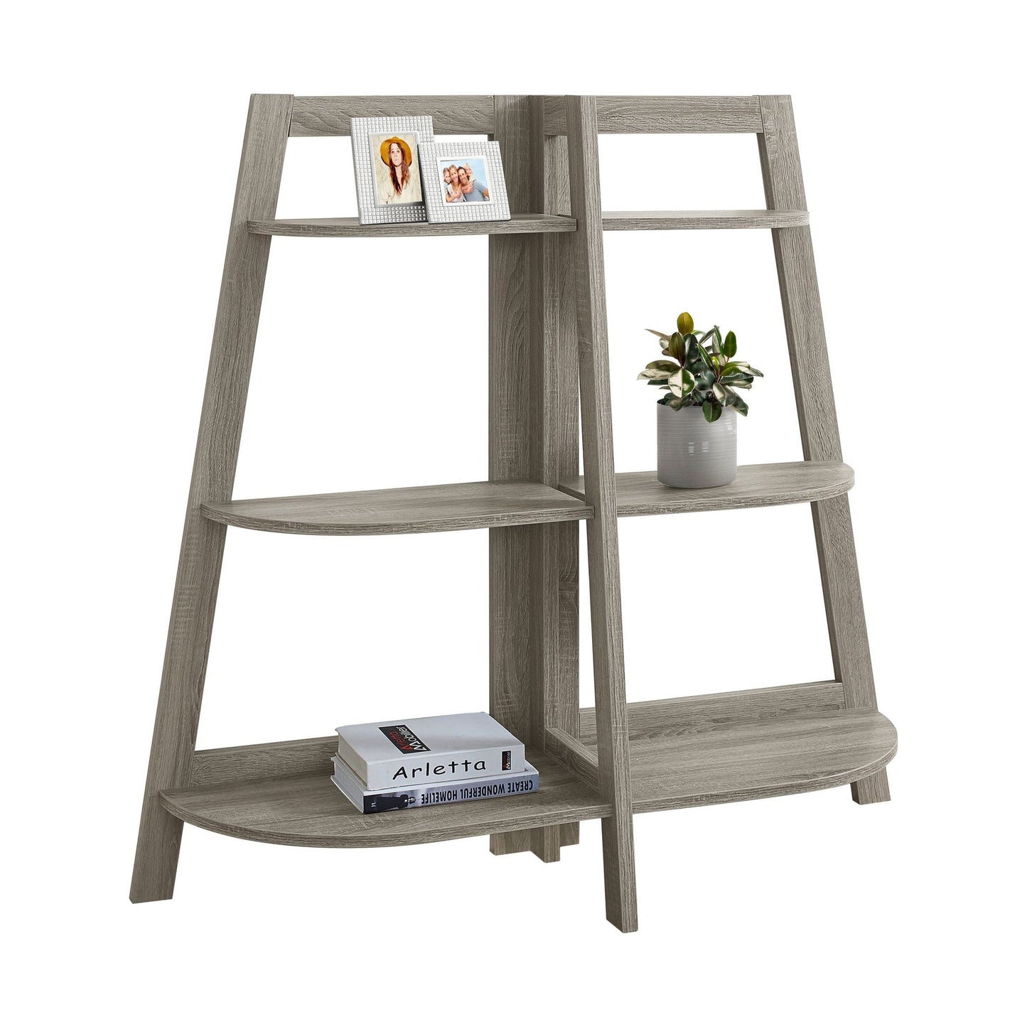 Bookcase - 48"H / Dark Taupe Accent Etagere