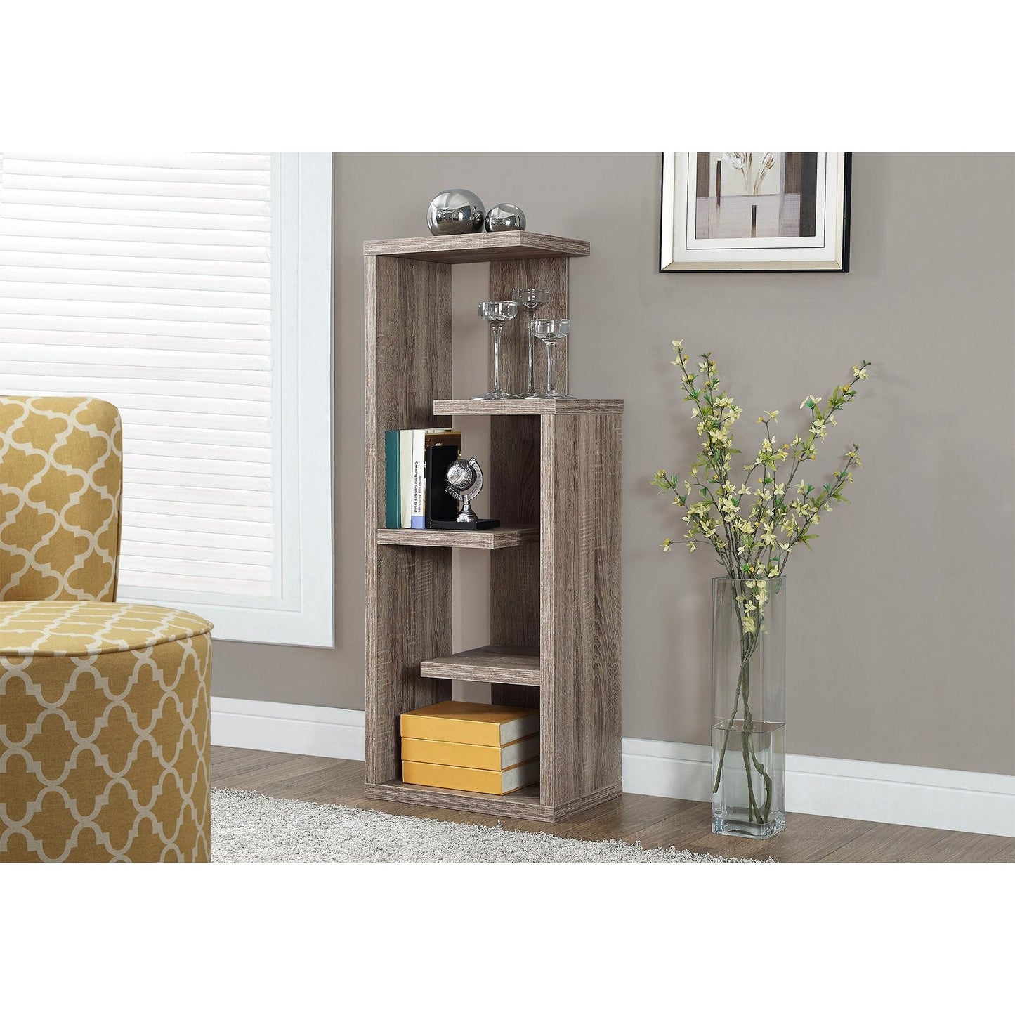 Bookcase - 48"H / Dark Taupe Accent Display Unit