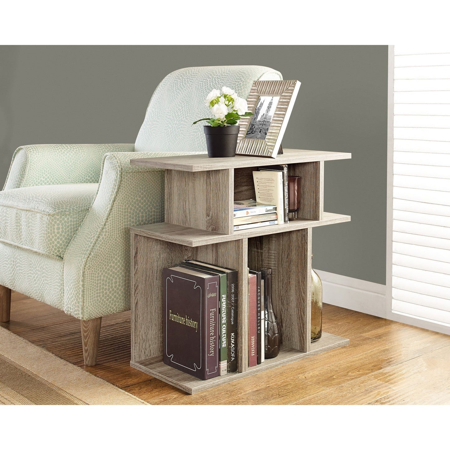 Candace & Basil Shelf Table - Dark Taupe