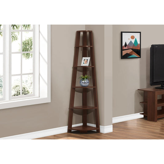 Bookcase - 72"H / Cherry Corner Accent Etagere