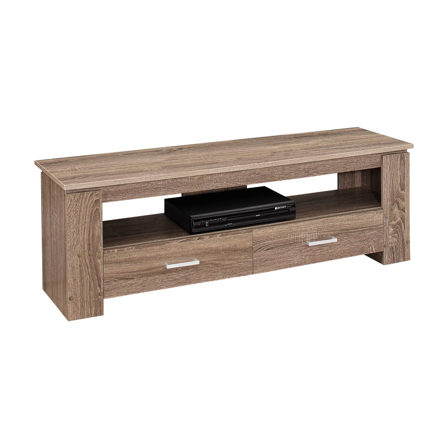 TV Stand - 48"L / Dark Taupe With 2 Storage Drawers