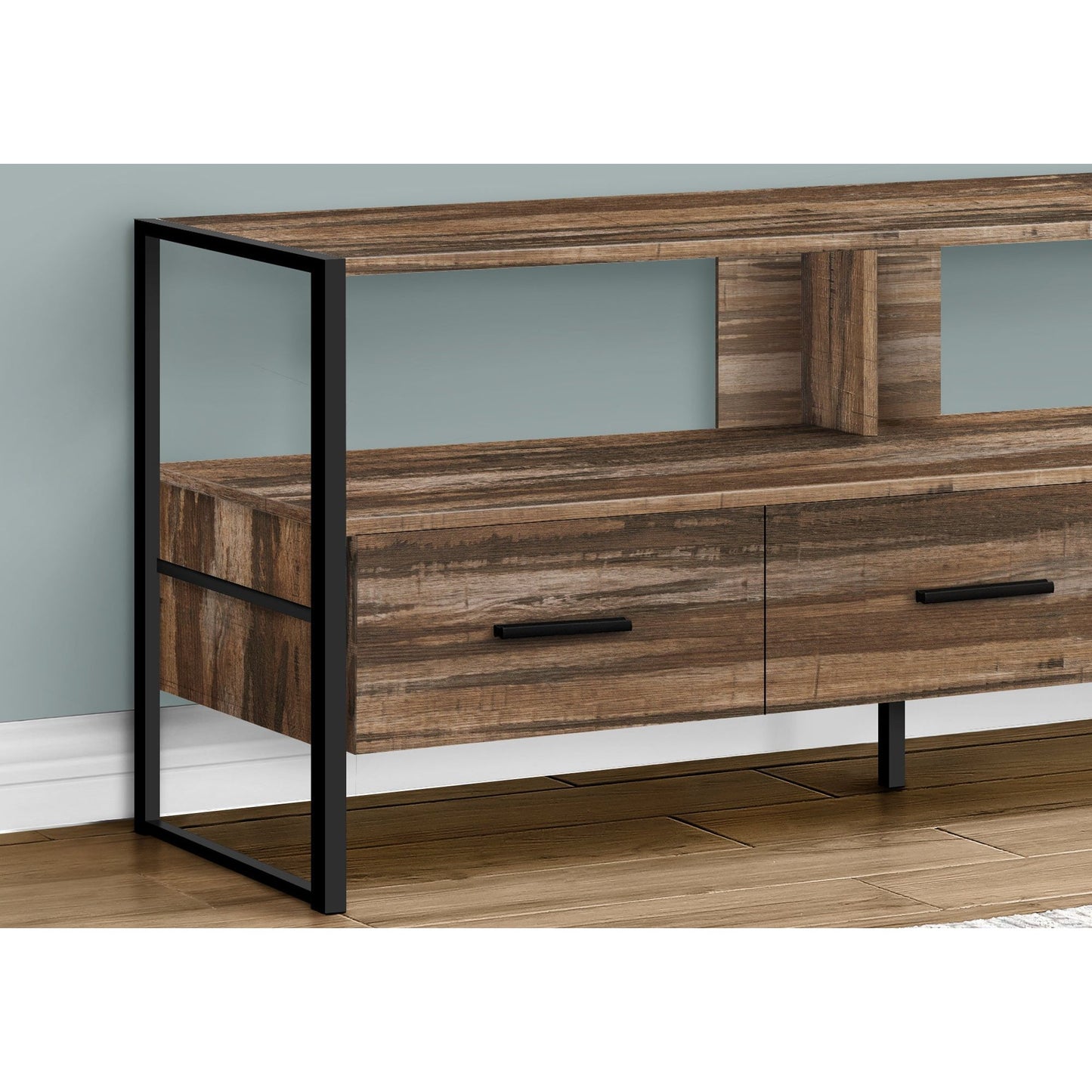 Tv Stand - 48"L / Brown Reclaimed / Black Metal