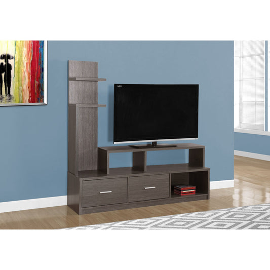 Tv Stand - 60"L / Grey With A Display Tower