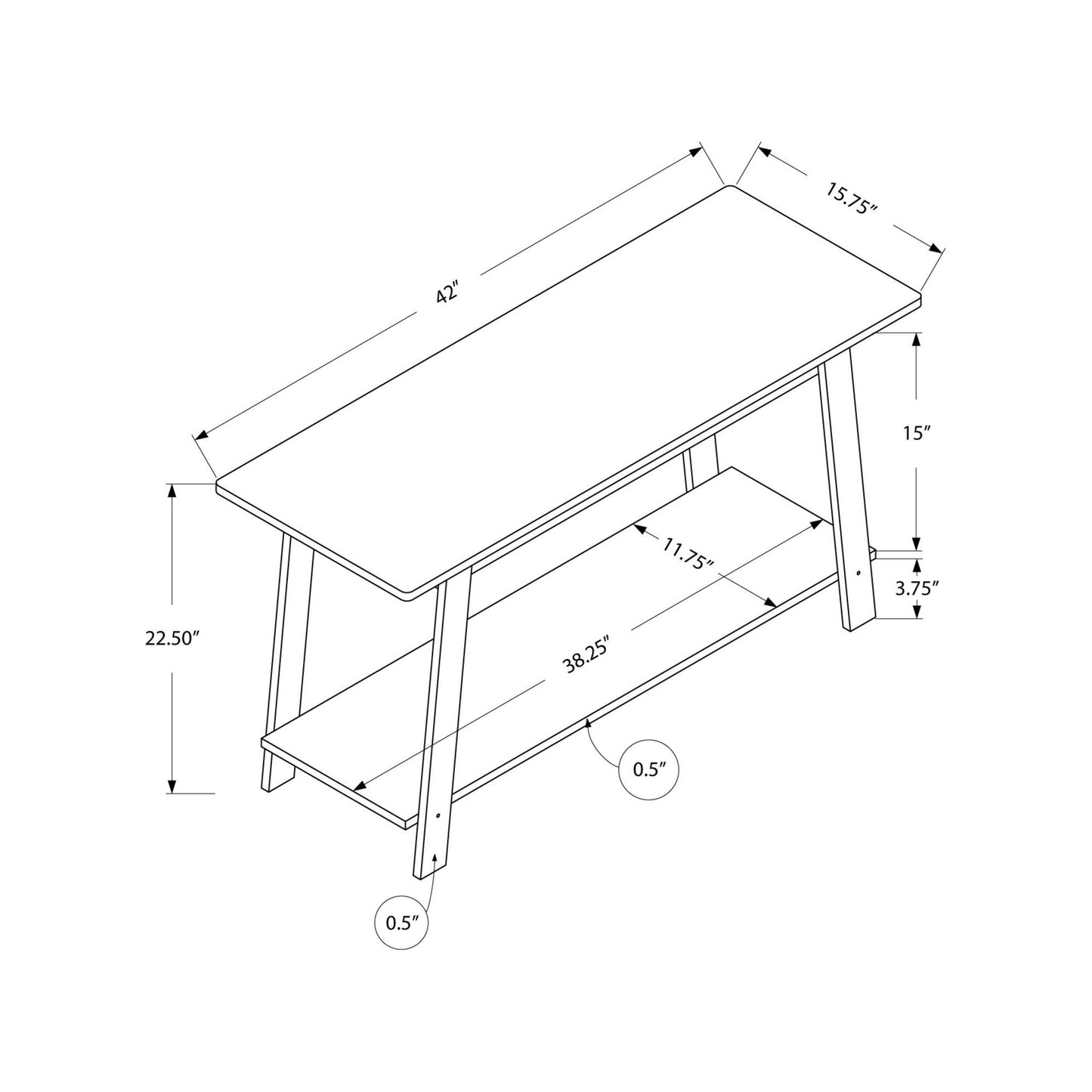 TV Stand - 42"L / Grey