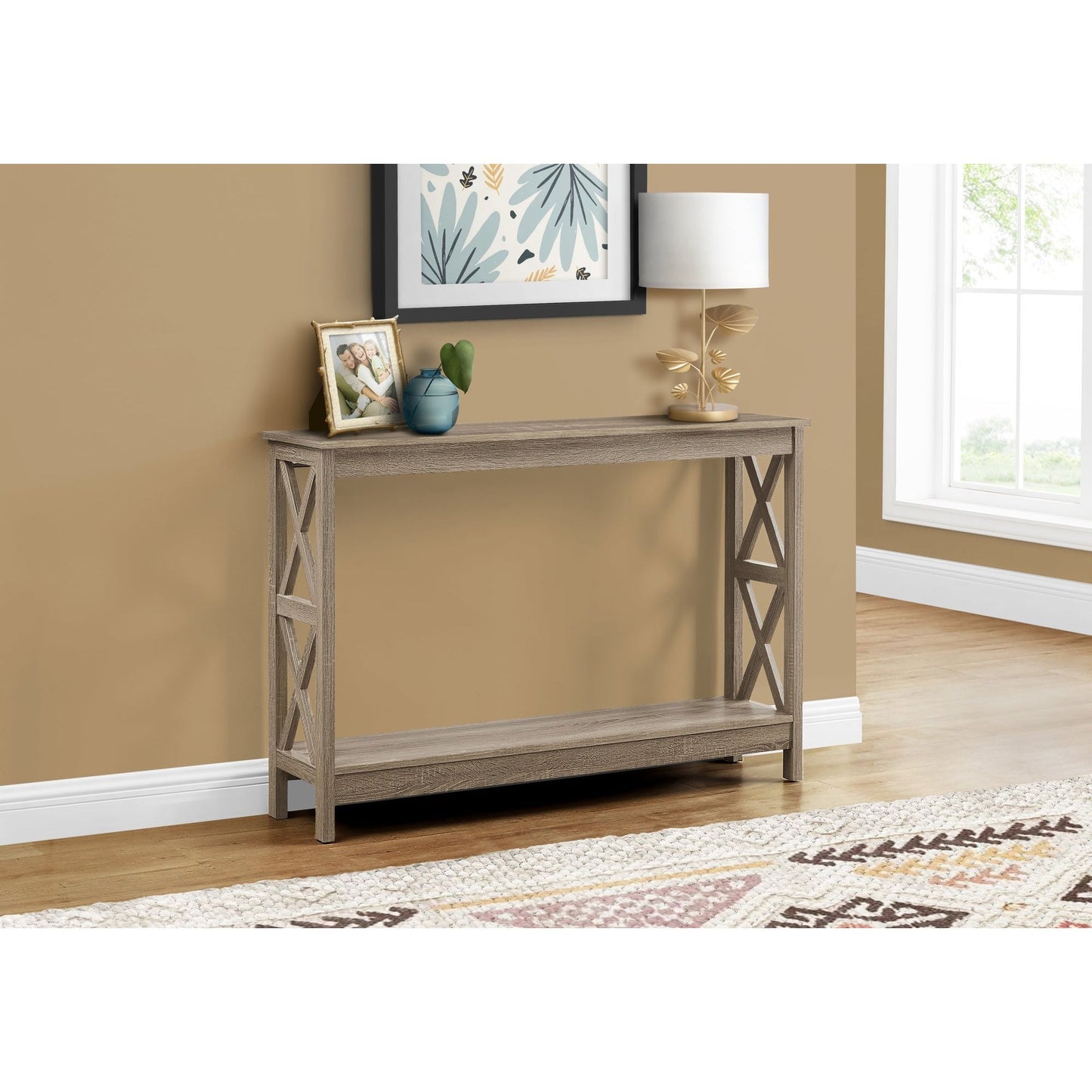 Accent Table - 48"L / Dark Taupe Hall Console