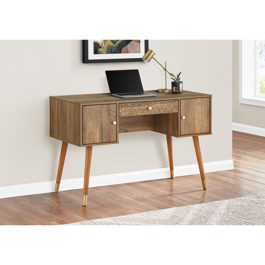 Computer Desk - 48"L / Walnut Mid-Century