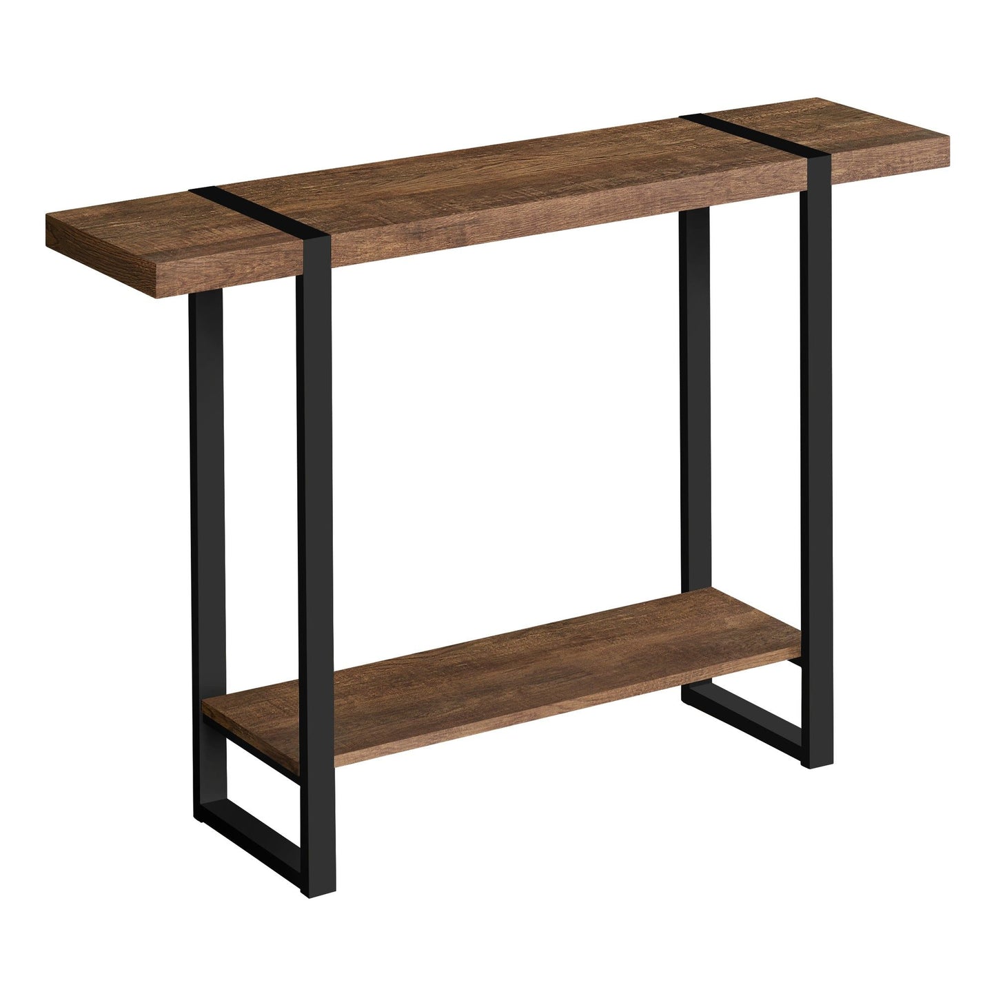 Accent Table - 48"L / Brown Reclaimed Wood-Look / Black