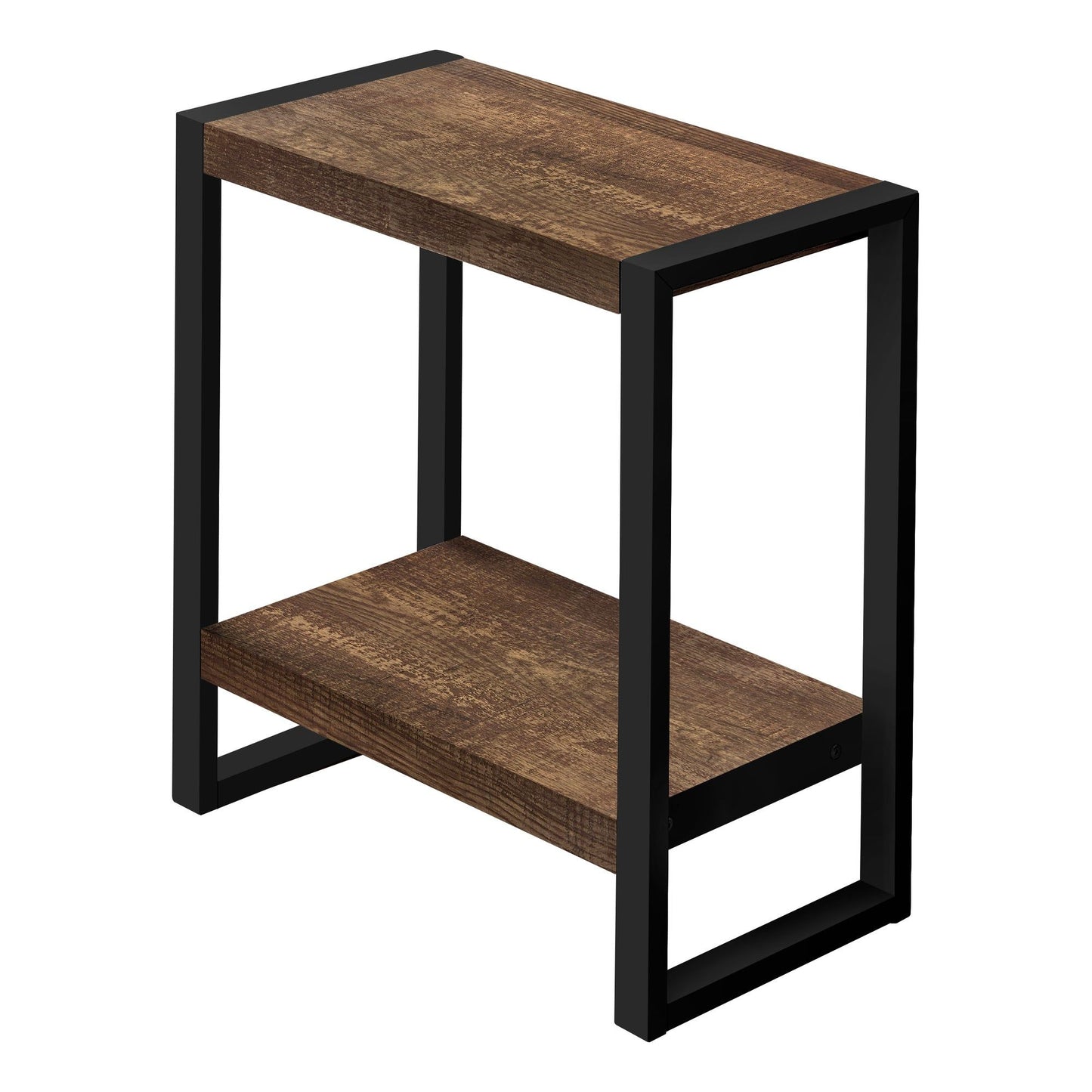 Accent Table - Brown Reclaimed Wood-Look / Black Metal