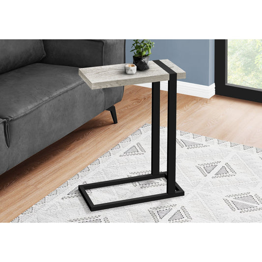 Accent Table - Grey Reclaimed Wood-Look / Black Metal