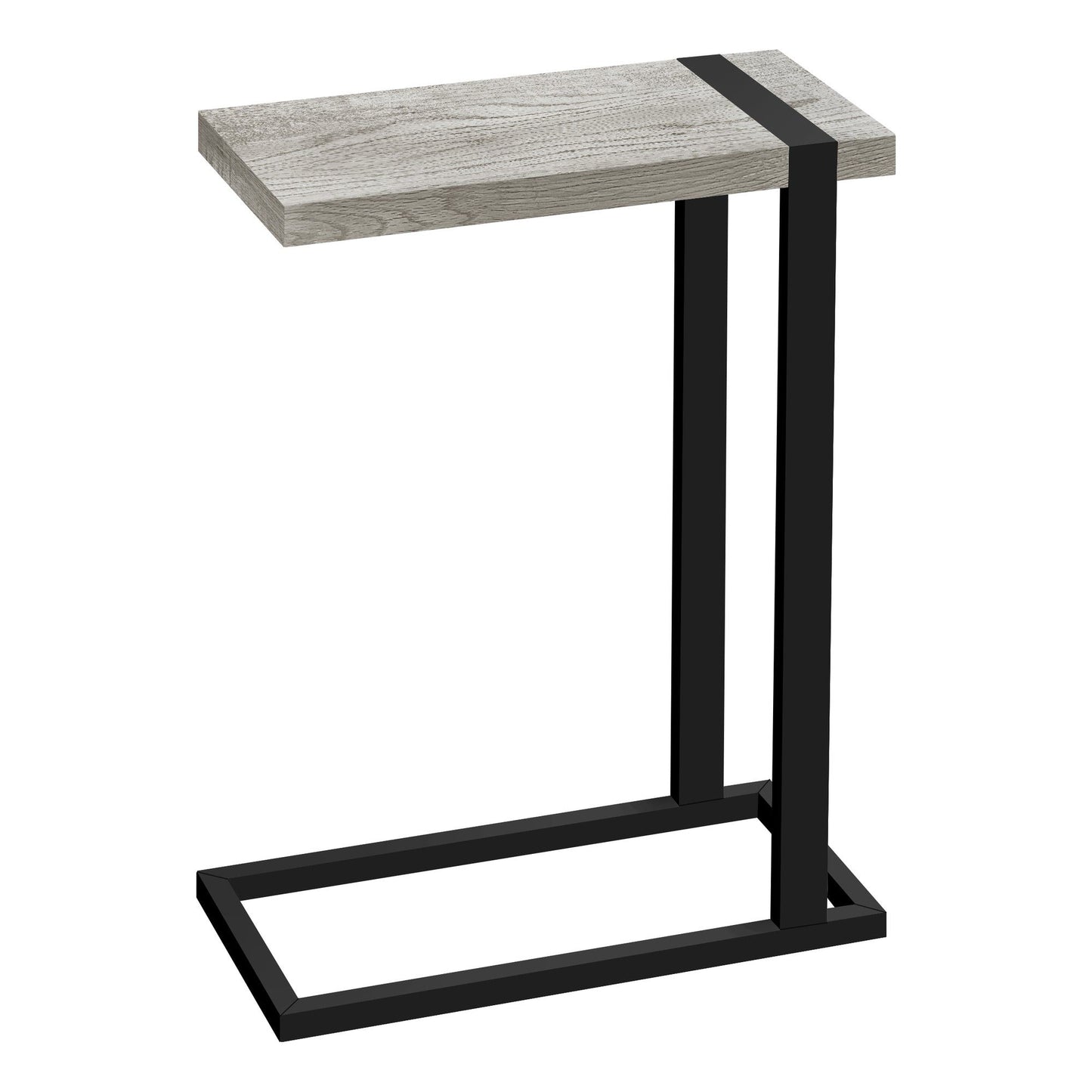 Accent Table - Grey Reclaimed Wood-Look / Black Metal