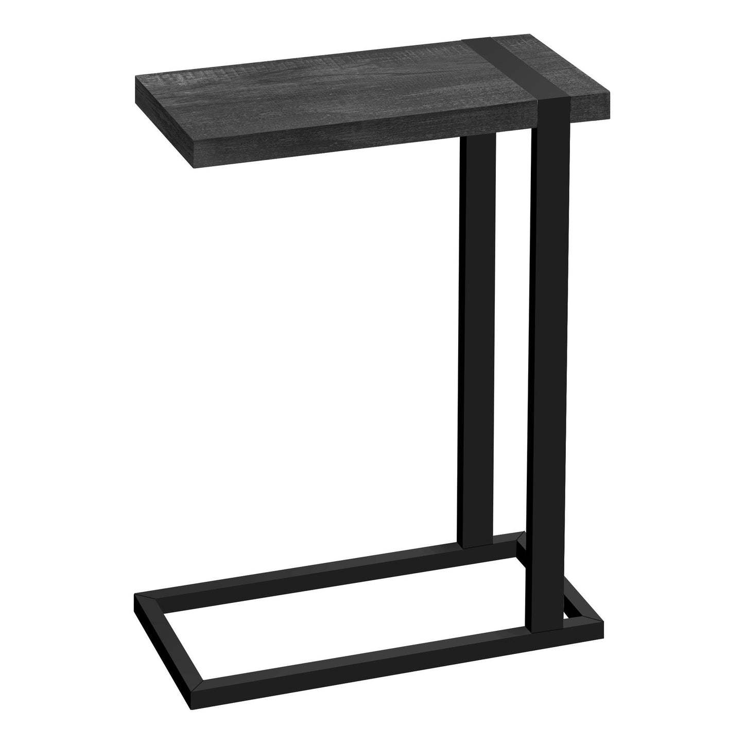 Accent Table - Black Reclaimed Wood-Look / Black Metal