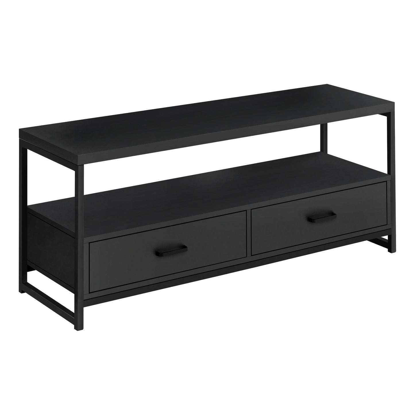 Tv Stand - 48"L / Black / Black Metal