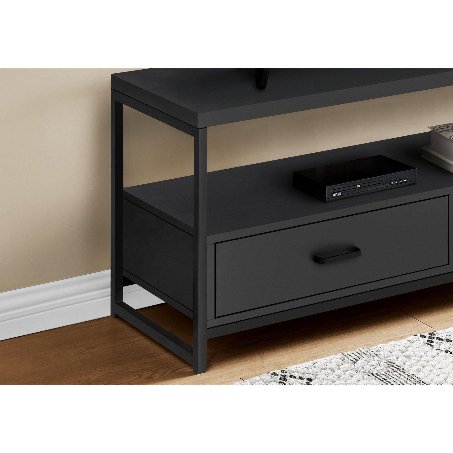 Tv Stand - 48"L / Black / Black Metal