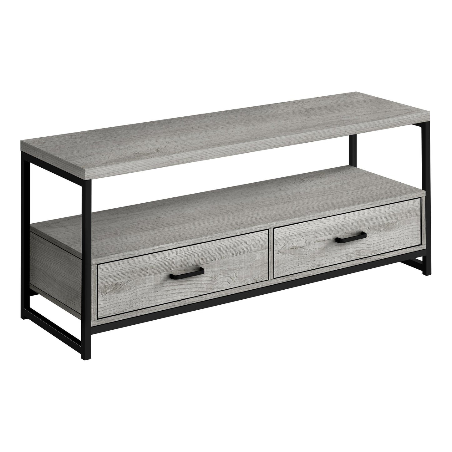 Tv Stand - 48"L / Grey / Black Metal