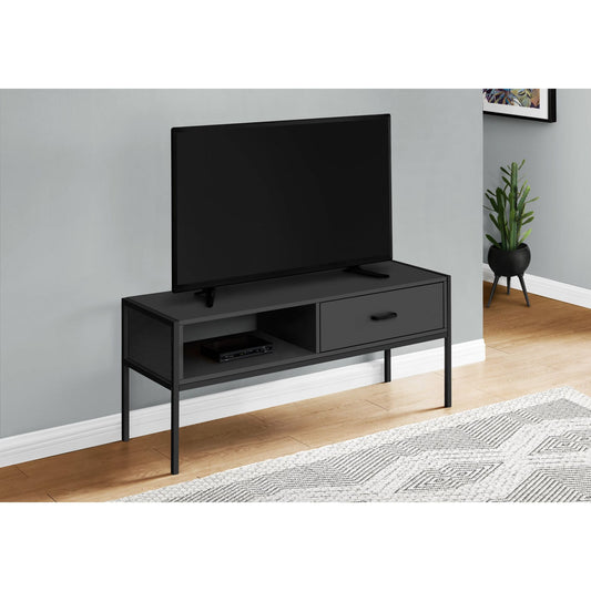 Tv Stand - 48"L / Black / Black Metal