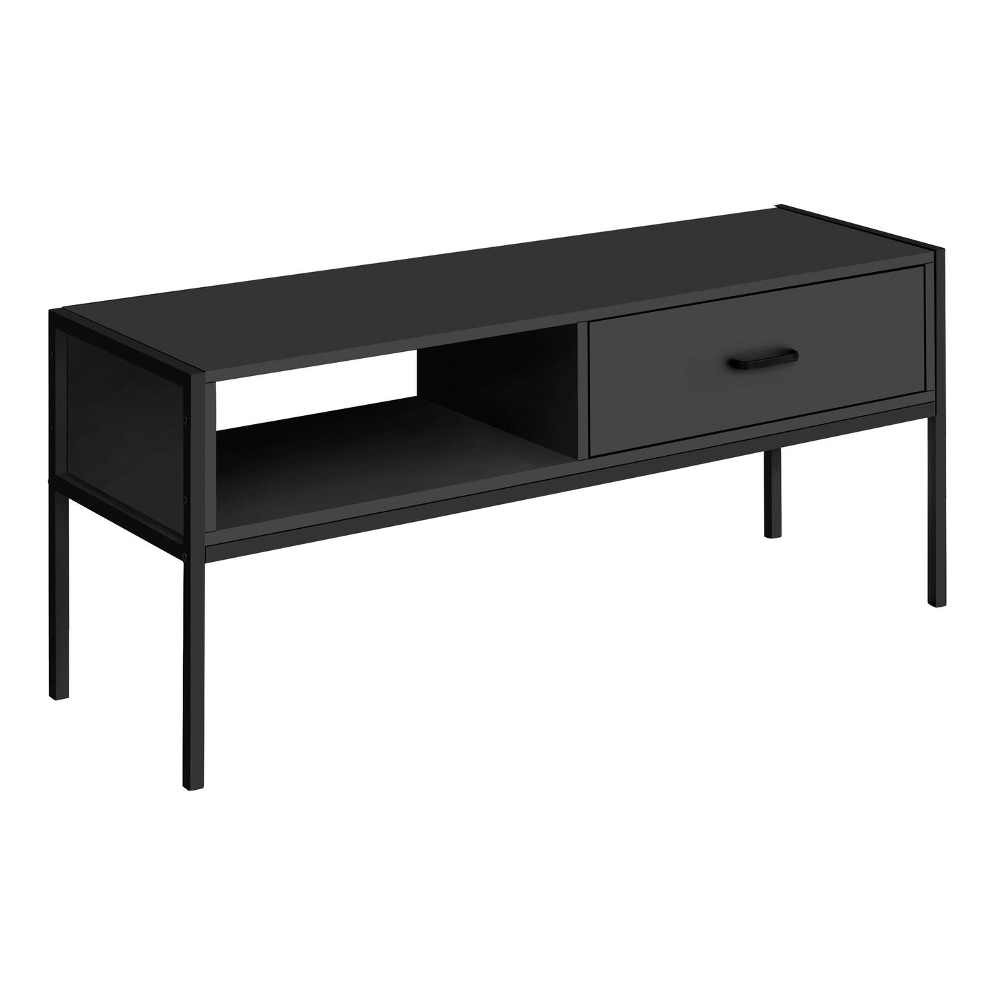 Tv Stand - 48"L / Black / Black Metal