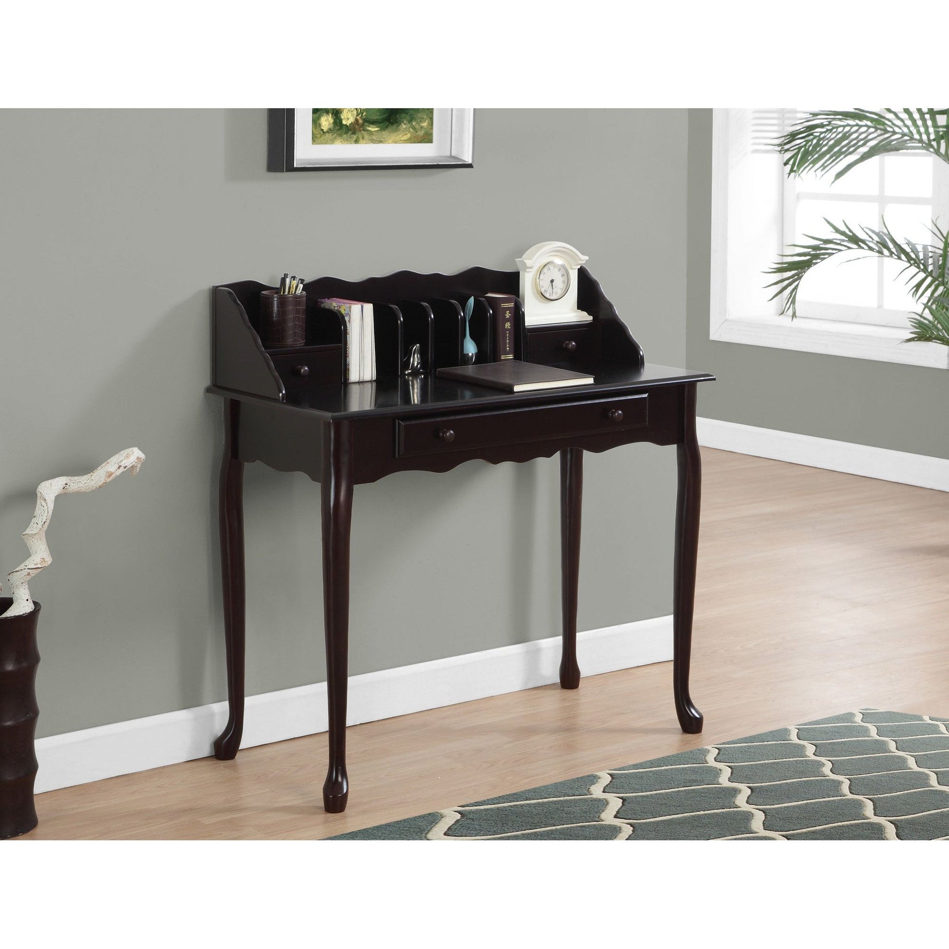 Candace & Basil Desk - 36"L / Dark Cherry Traditional