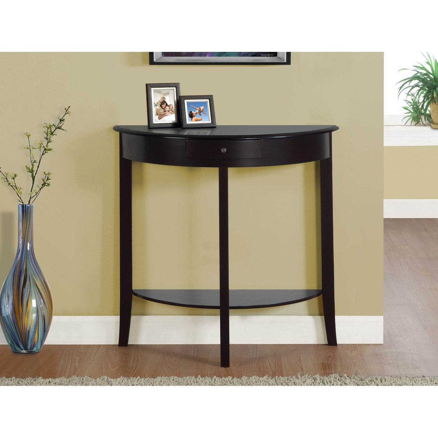 Candace & Basil Contemporary Console Table - Dark Cherry