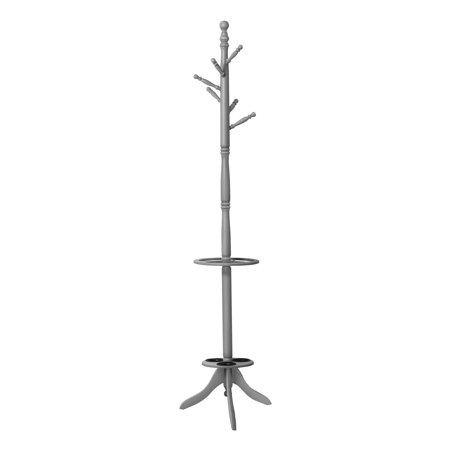 Coat Rack - 71"H / Grey With An Umbrella Holder