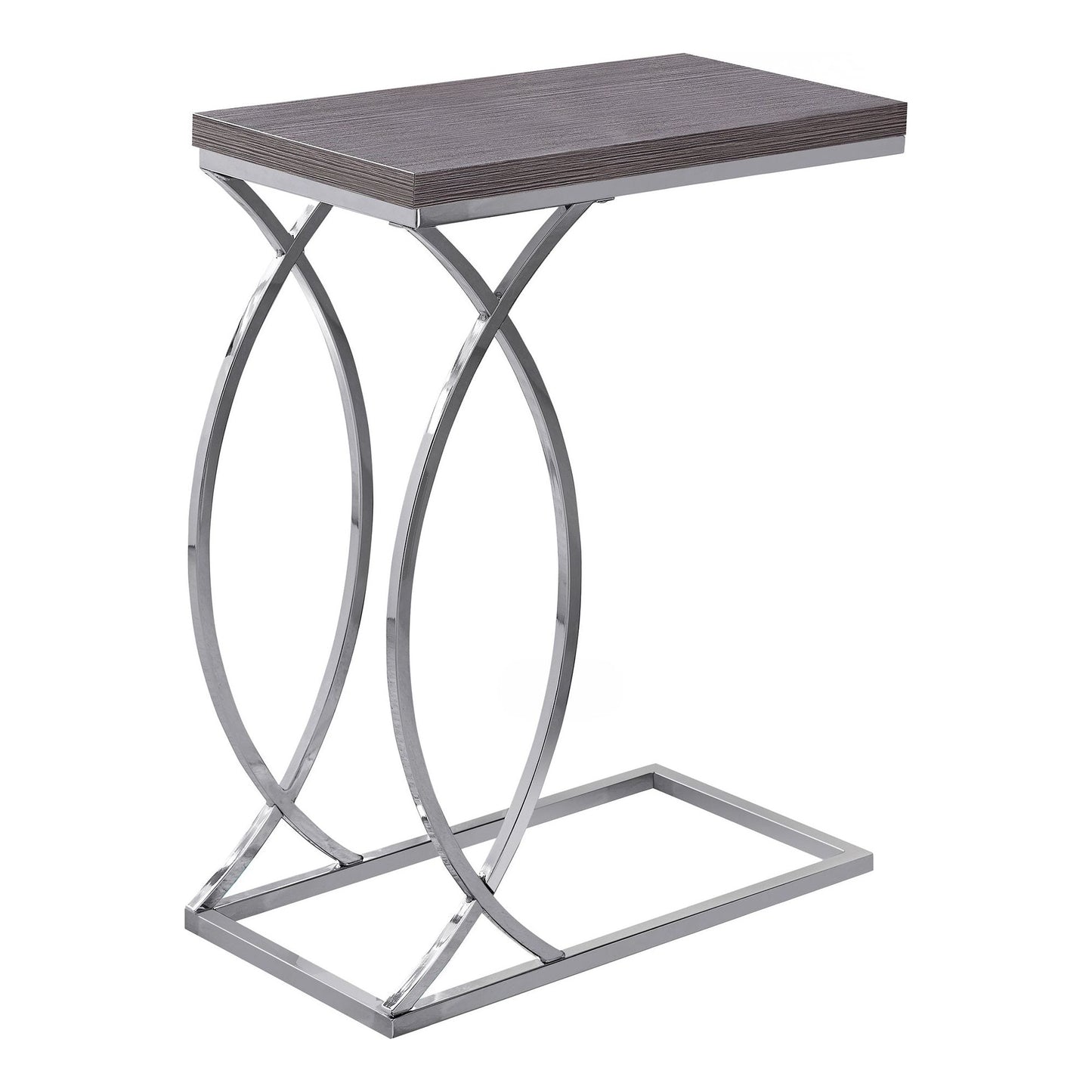 Accent Table - Grey With Chrome Metal