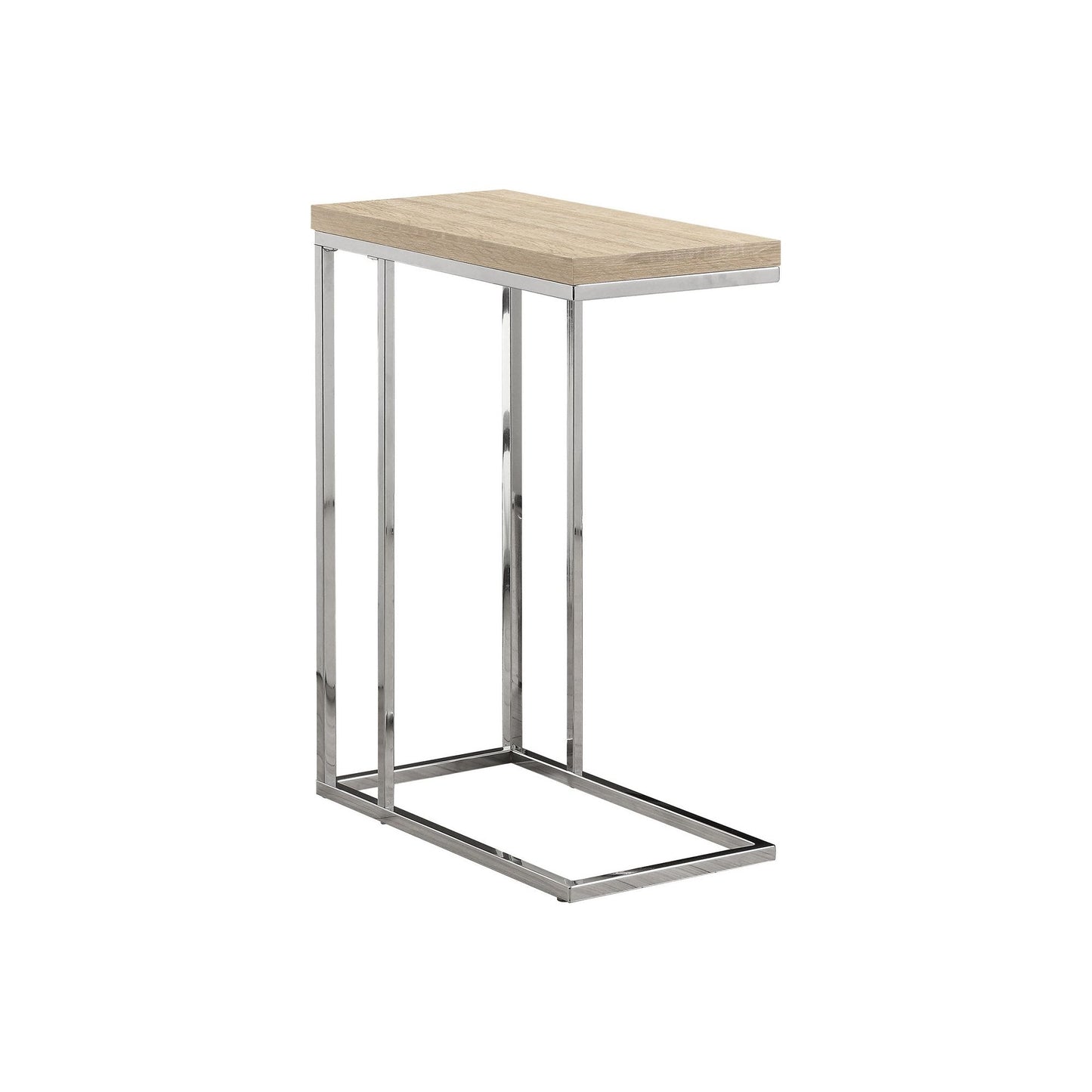 Accent Table - Natural With Chrome Metal