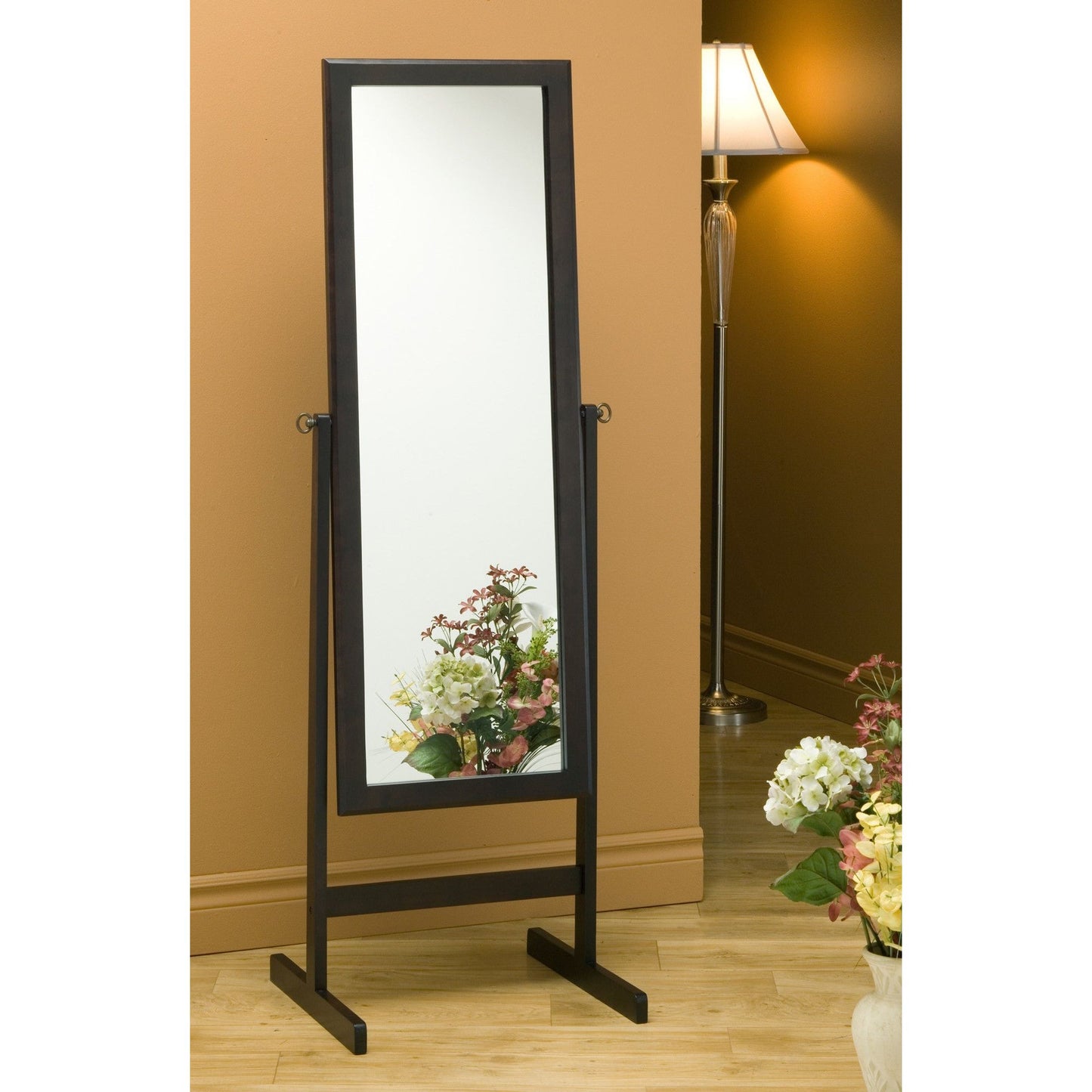 Candace & Basil Mirror - 60"H / Cappuccino Wood Frame