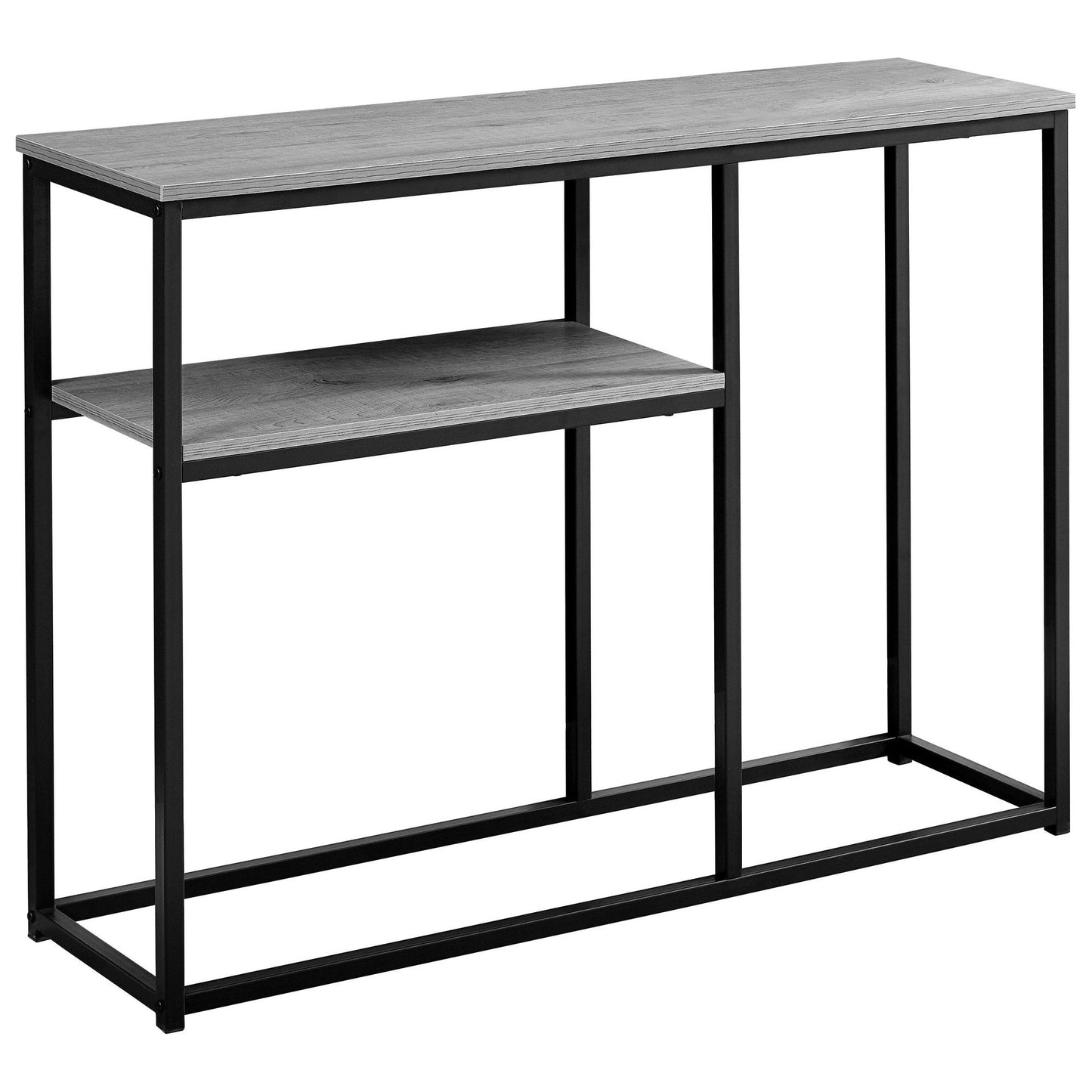 Console Table - 42"L / Grey / Black Metal Hall Console