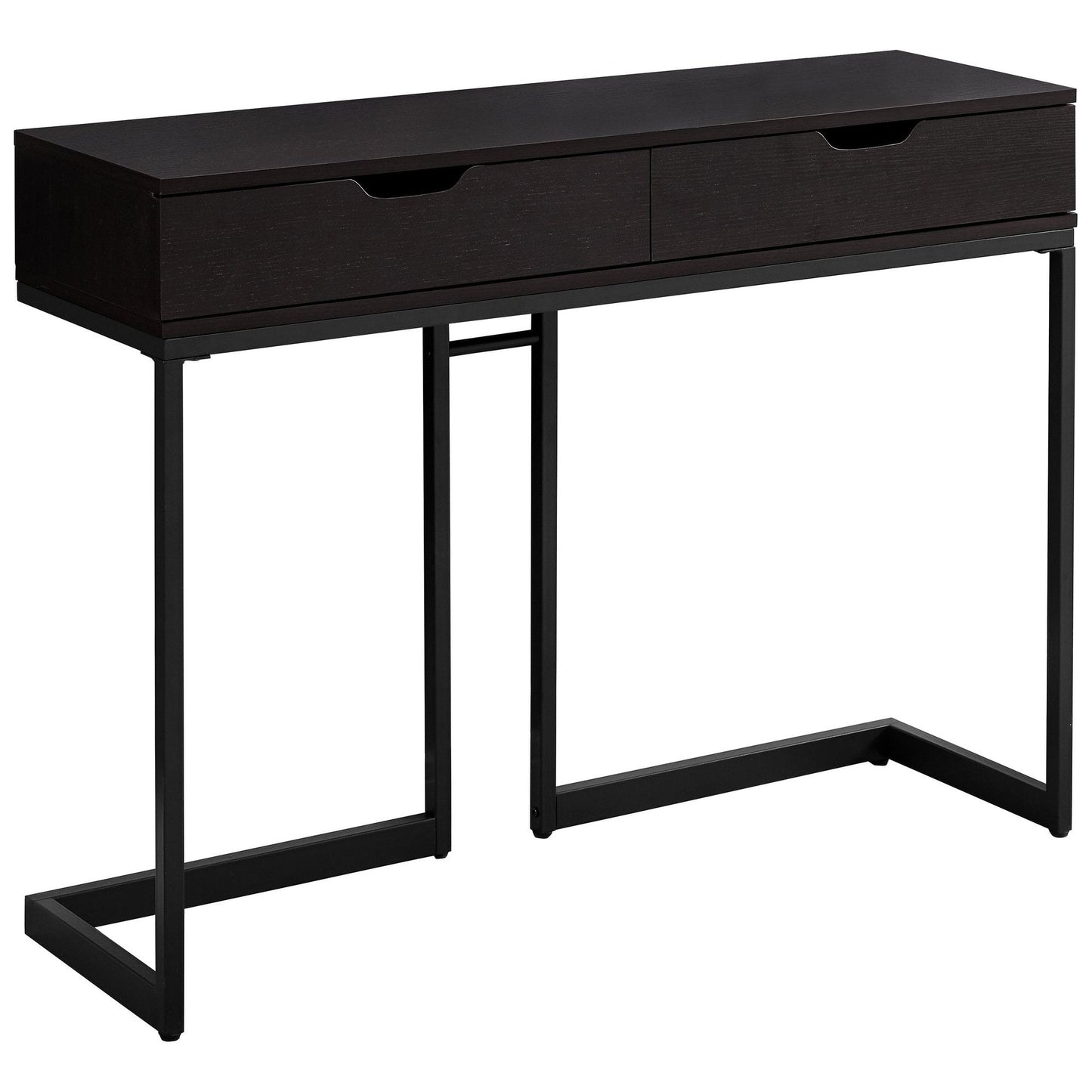 Console Table - 42"L / Cappuccino / Black Hall Console