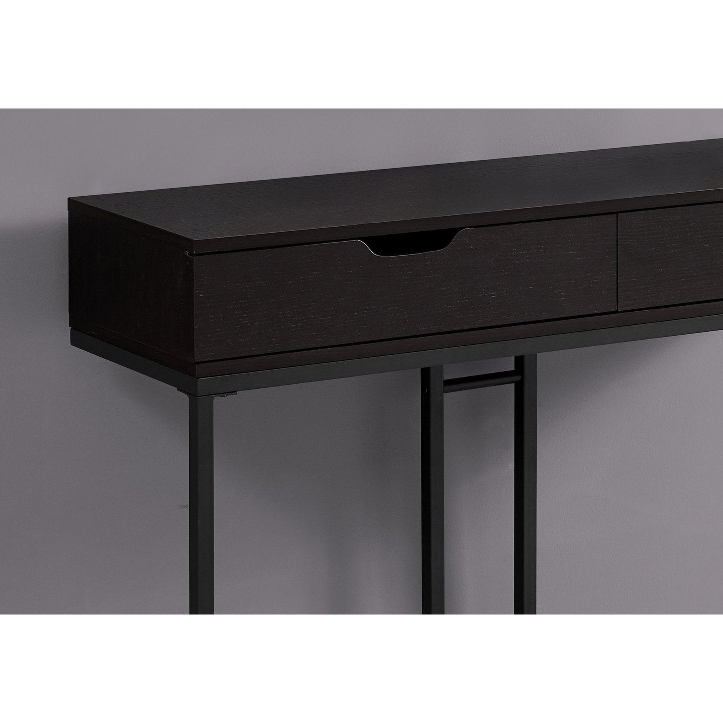 Console Table - 42"L / Cappuccino / Black Hall Console