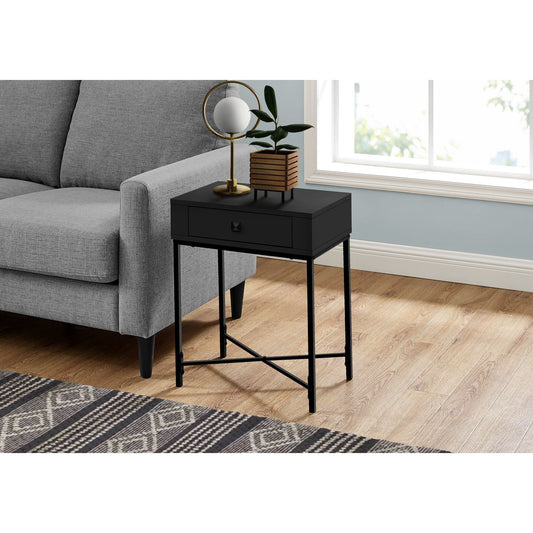 Accent Table - 22"H / Black / Black Metal