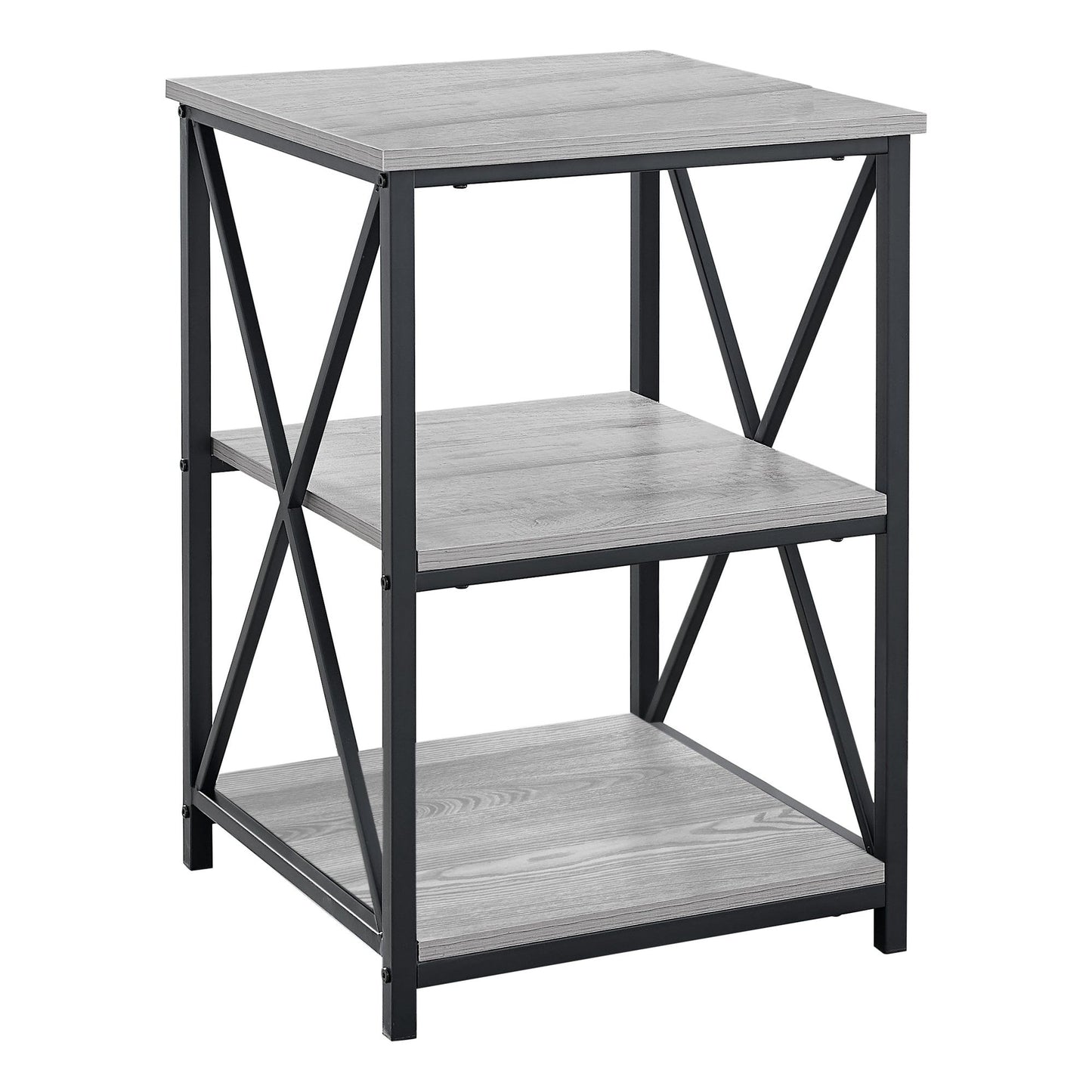 Accent Table - 26"H / Grey / Black Metal