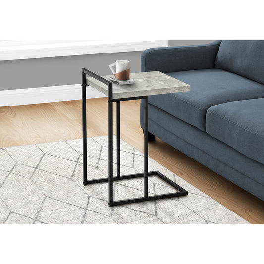 Accent Table - 25"H / Grey Reclaimed Wood / Black Metal