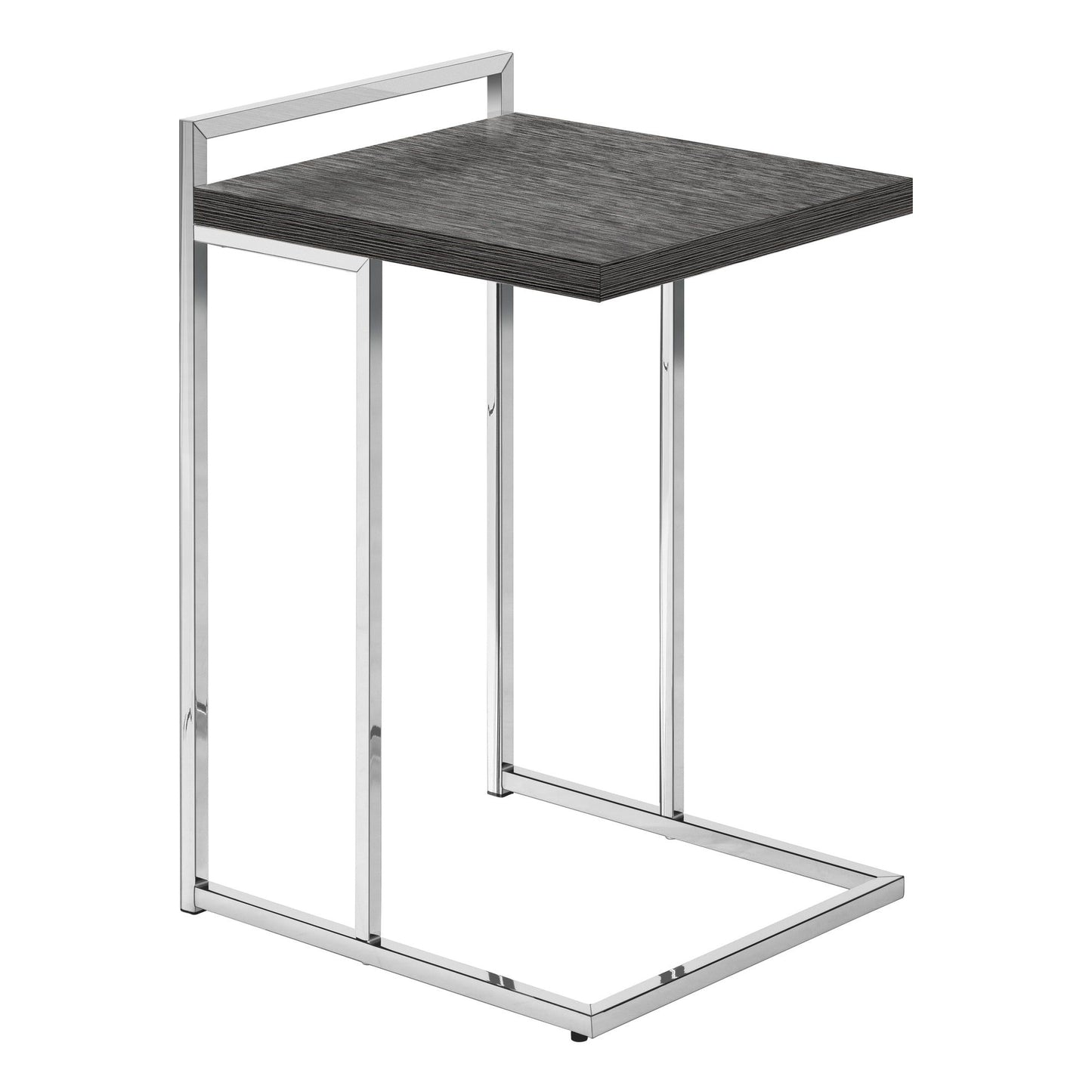 Accent Table - 25"H / Grey / Chrome Metal