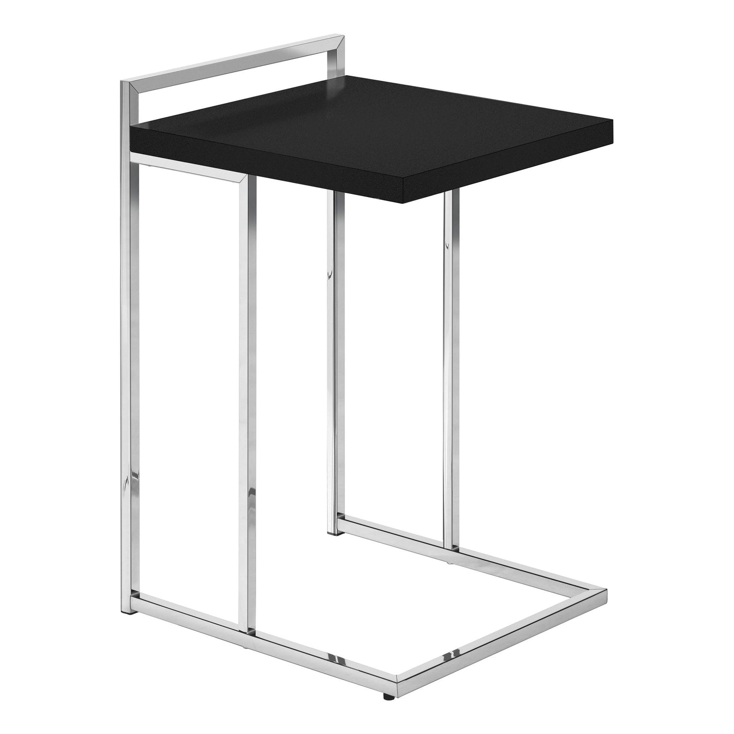 Accent Table - 25"H / Black / Chrome Metal