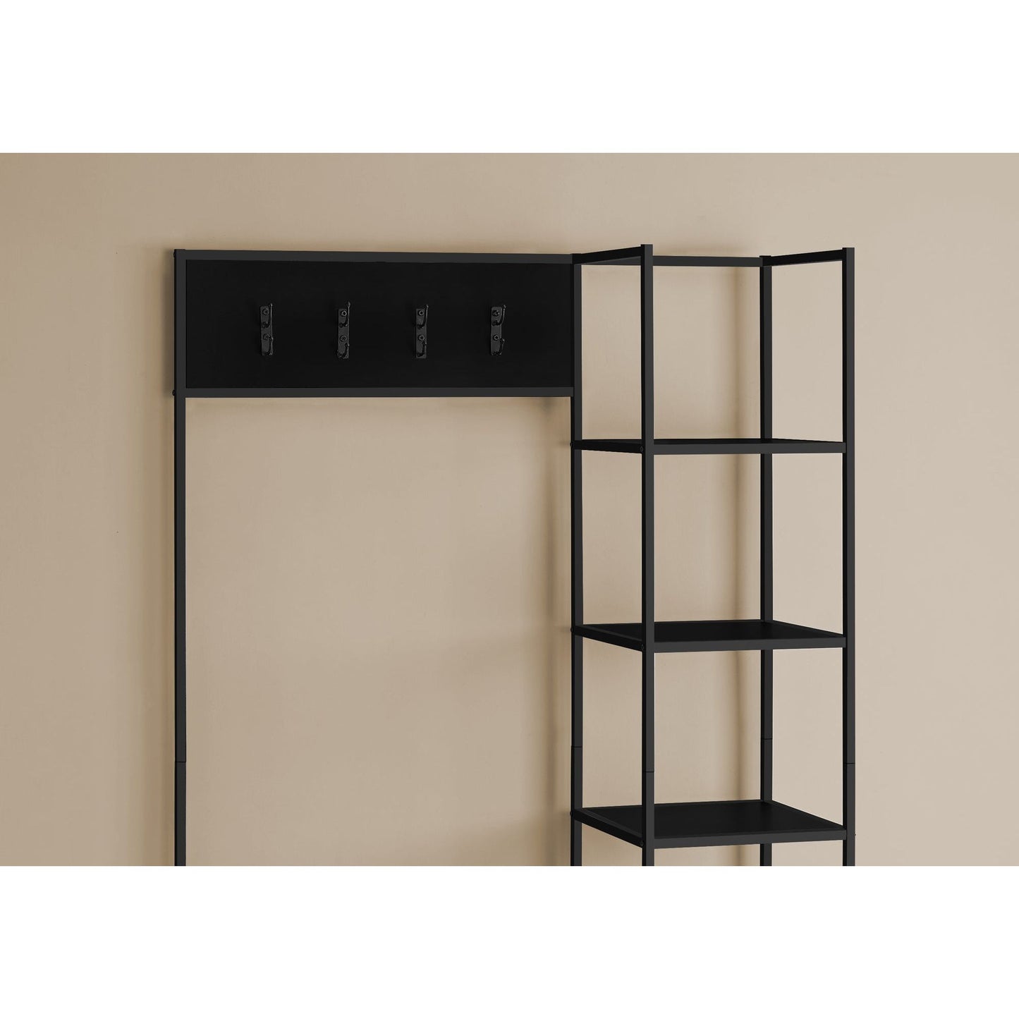 Bench - 72"H / Black / Black Metal Hall Entry