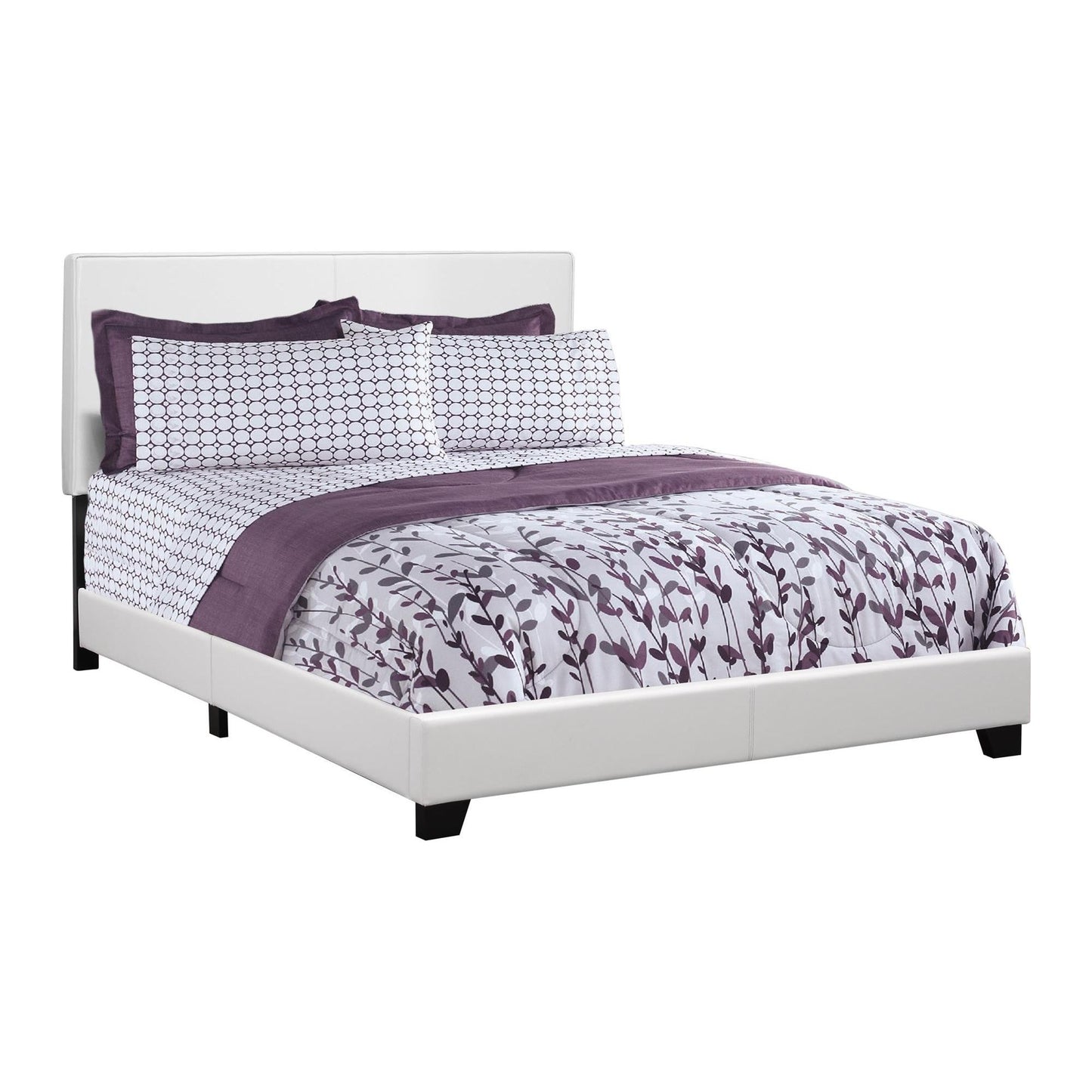 Brooklyn Queen Bed - White Faux Leather